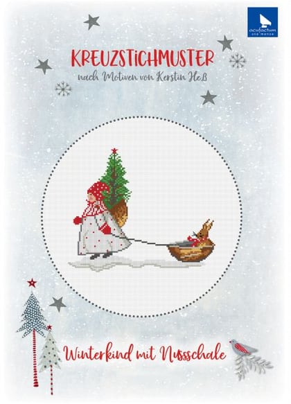 Winterkind mit Nussschale