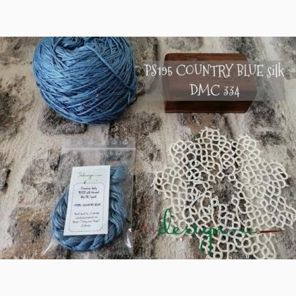 Filo in seta - Country blue