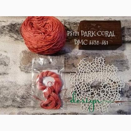Filo in seta - Dark coral