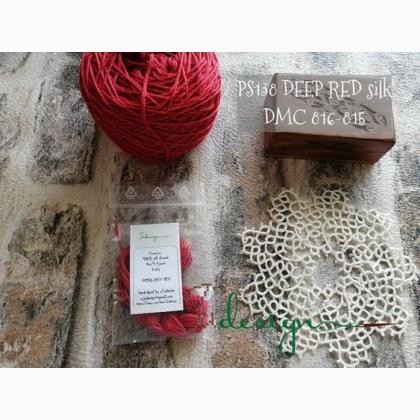 Filo in seta - Deep red