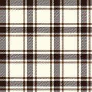 Tartan - Black and Brown on White
