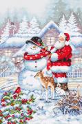Snowman and Santa