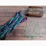 Filo in seta - Teal-fuchsia