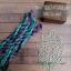 Filo in seta - Teal-fuchsia