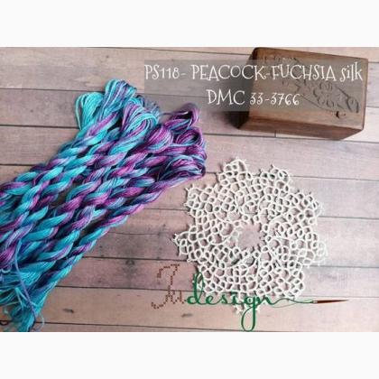 Filo in seta - Peacock-fuchsia