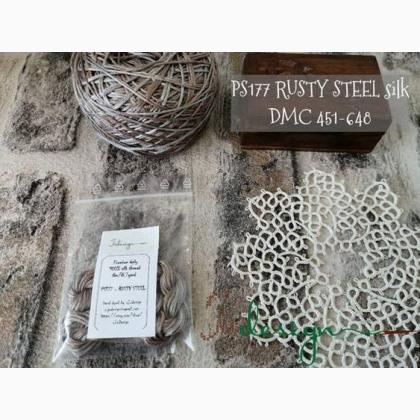 Filo in seta - Rusty steel