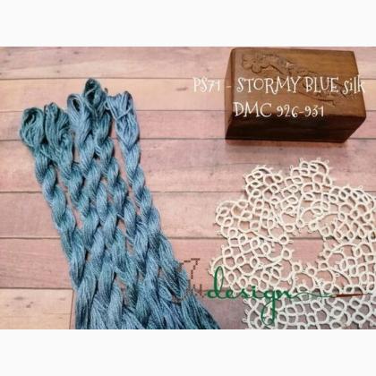 Filo in seta - Stormy blue