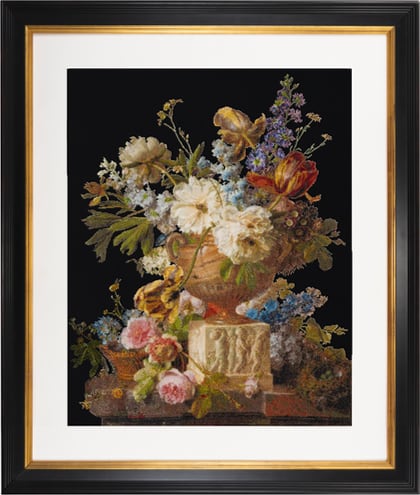 Still Life with Flowers in a Alabaster Vase - Nero - Aida