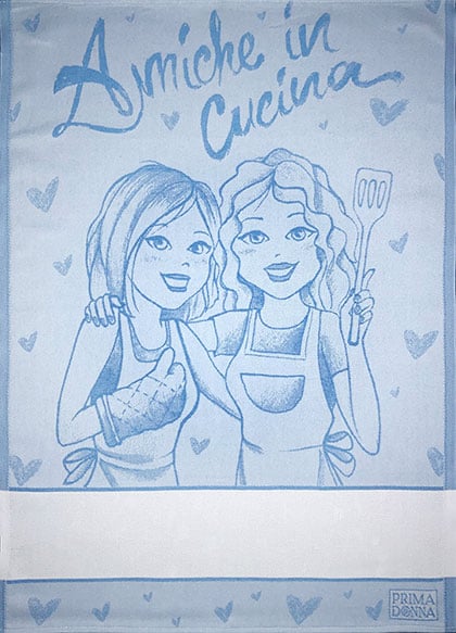 Asciugapiatti - Amiche in Cucina - Azzurro