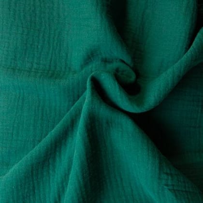 Doppia garza di cotone organico - Verde Smeraldo