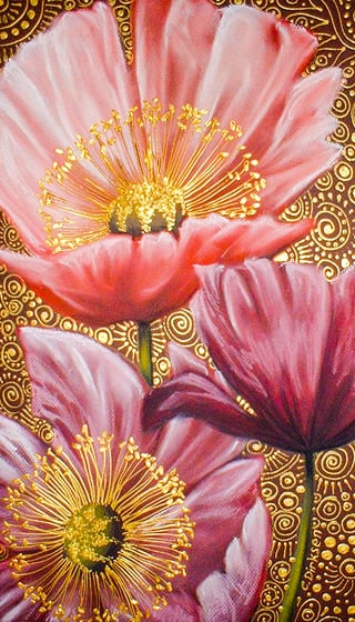 Three Pink Poppies
