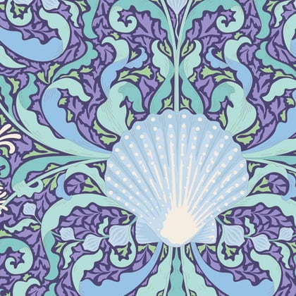 Scallop Shell Blue