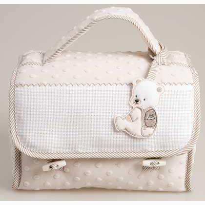 Beauty case - Pois 3D - Tortora
