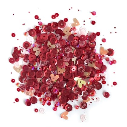 Paillettes e bottoni in scatola - My Valentine