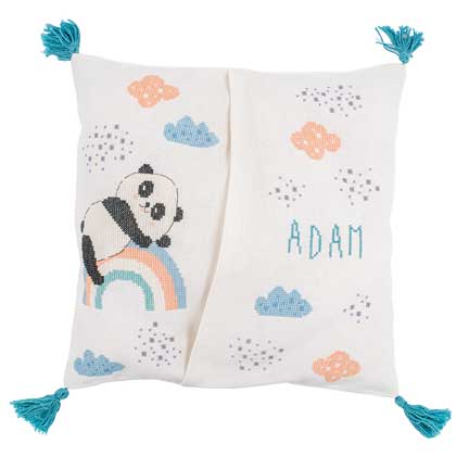 Borsa per pigiama: Panda sull\'arcobaleno