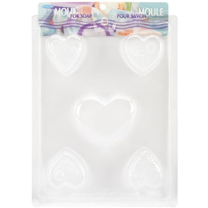 Stampo per sapone - 5 Cuori