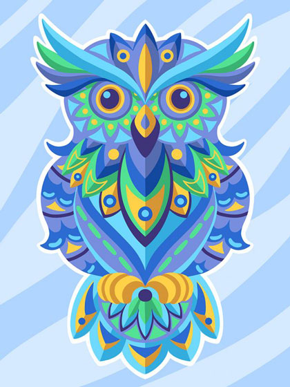 Colourful Owl