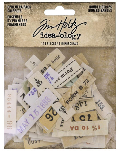 Idea-Ology Pacchetto Ephemera - Strisce numeriche