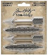 Idea-Ology Ornamenti in metallo - Piume e frecce