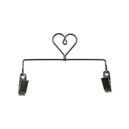 Supporto per ricamo - Heart Charcoal 6\"