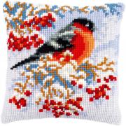 Cuscino: Cardellino in inverno