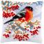Cuscino: Cardellino in inverno