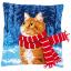 Cuscino: Gatto con sciarpa