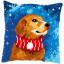 Cuscino: Cane con sciarpa