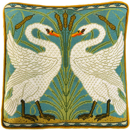 Cuscino - Swan, Rush And Iris