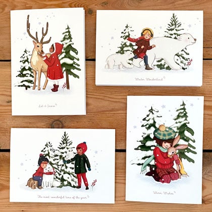 Confezione di cartoline Natalizie - Giorni di neve