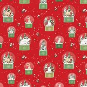Carta da regalo natalizia - Palla di neve rossa