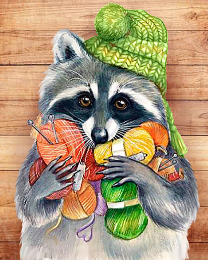 Racoon with Threads