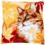 Cuscino: Gatto su foglie d'autunno