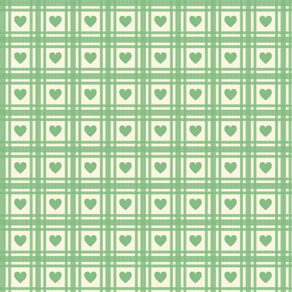 Checkered Hearts - Green tea
