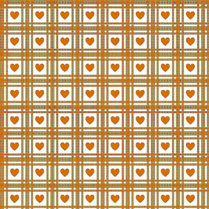 Checkered Hearts - Chestnut