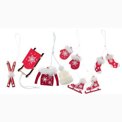 Mini Decorazioni Invernali - Rosso