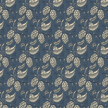 Country French - Fantasia vegetale in blu