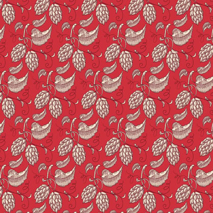 Country French - Fantasia vegetale in rosso