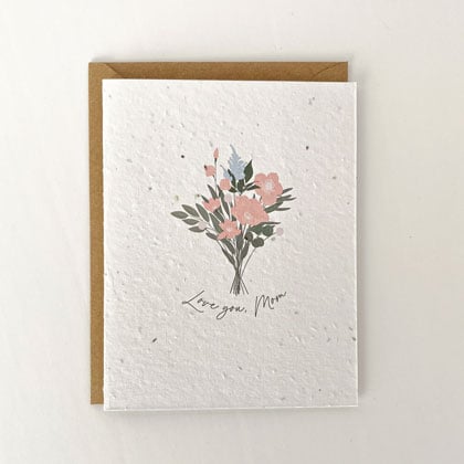 Biglietto di auguri piantabile - Love you, Mom