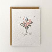 Biglietto di auguri piantabile - Love you, Mom