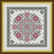 December Hearts Square With Poinsettias