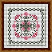 January Hearts Square With Pink Carnations