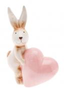 Coniglio con cuore rosa