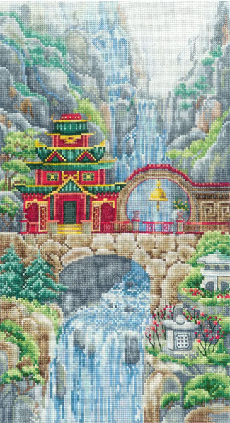 Waterfall temple