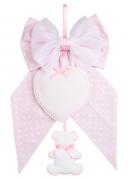 Fiocco Nascita - Pois Baby Bear - Rosa