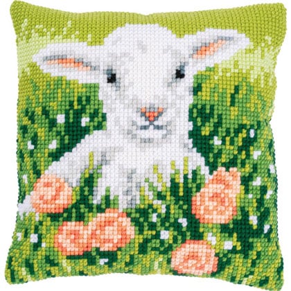 Cuscino: Agnello tra i fiori
