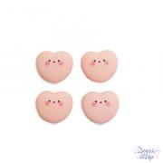 Cabochon a forma di cuore in resina
