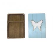 Astuccio di legno - Farfalla