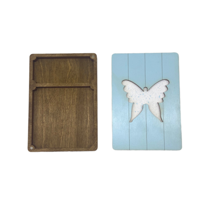 Astuccio di legno - Farfalla