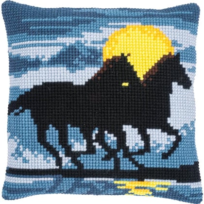 Cuscino: Cavalli al chiaro di luna